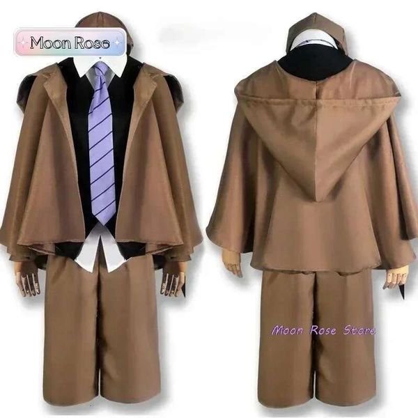 cosplay 2025 Halloween Comic Con Ranpo Cosplay Bungo Stray Dogs Costume Detective Uniform Suit Edogawa Rampo Outfits with Hat
