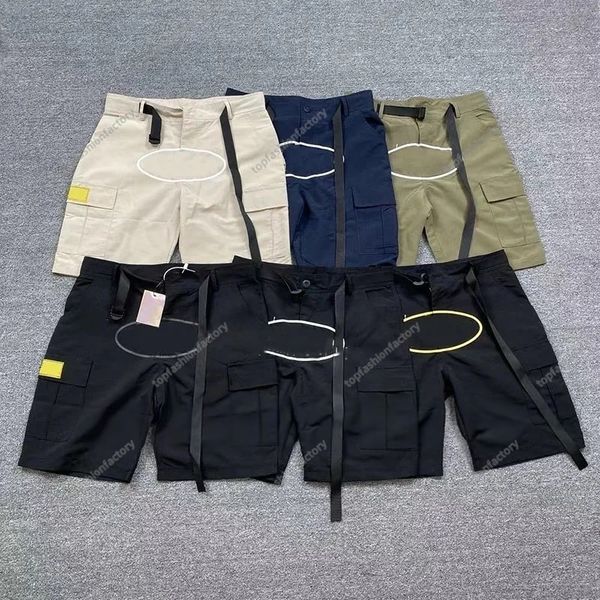 

designer mens ship print hip-hop skateboard pants women outdoor trend quick drying street pocket short cotton casual shorts, Brown
