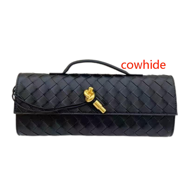 

Designer bag woven bag weaving handbag andiamo clutch genuine leather handheld crossbody luxury simple fashion multiple colors to choose from cowhide evening bag, No.15