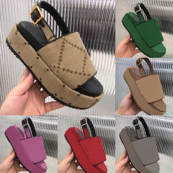 

Size 35-45 Designer Slides Women's Sandals Slipper Flip Flop Fashion Slipper Letters Pattern Stripes Rubber Bottom Buckle Green Red Summer Beach Casual Shoes1, #16