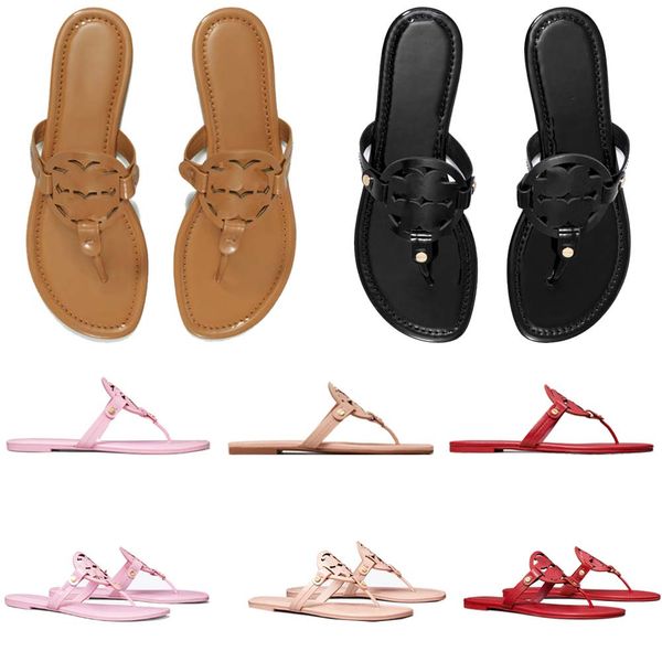 

Designer women's slippers Men's slippers flip-flops Women's summer new foreign trade large size bright women's shoes beach rubber non-slip soft sole fashion flat, Colour-14