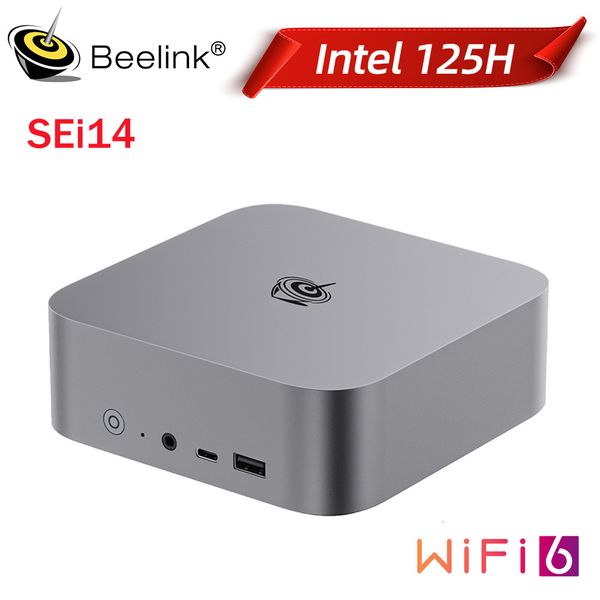 Beelink AI MINi PC SEi14 Intel Core Ultra 5 125H 32GB DDR5 RAM 1TB M.2 NVMe SSD Type C 2.5Gbps Wifi6 BT5.2 Gaming PC VS SER8