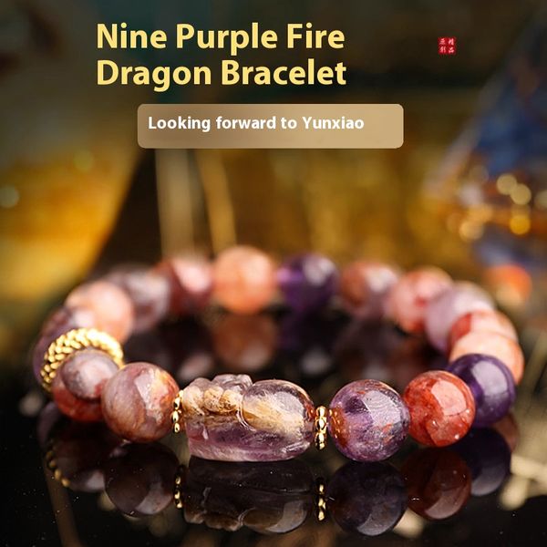

Nine Purple Fire Tenglong Bracelet Golden Dragon Tengfei Shunti Toukui Pixi Amethyst