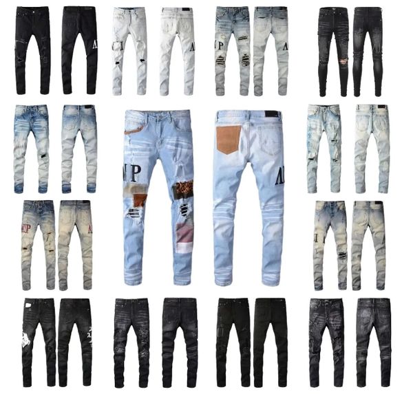 

men jeans mens designer jean pants brand baggy womens retro casual hip hop streetwear designers joggers pant hole black skinny slim Jeans uomo rock man, A 2