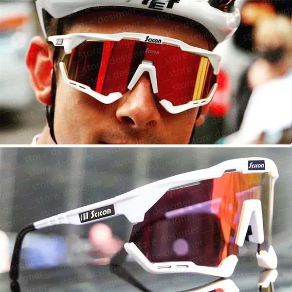 Cycling Sunglasses Sports Glasses Cycling Sports equipment Light gradient glasses TR90 Frame scicon Sunglasses Cycling MTB Race sunglasses Mirror box