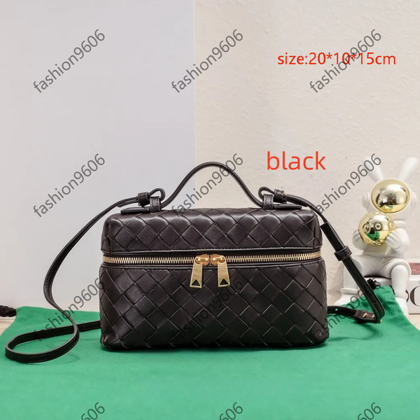 

Luxury makeup bag woven bag andiamo bag crossbody bag handheld double zipper opening lid cosmetics case cosmetic bag box bag designer bag andiamo clutch evening bag, No.18