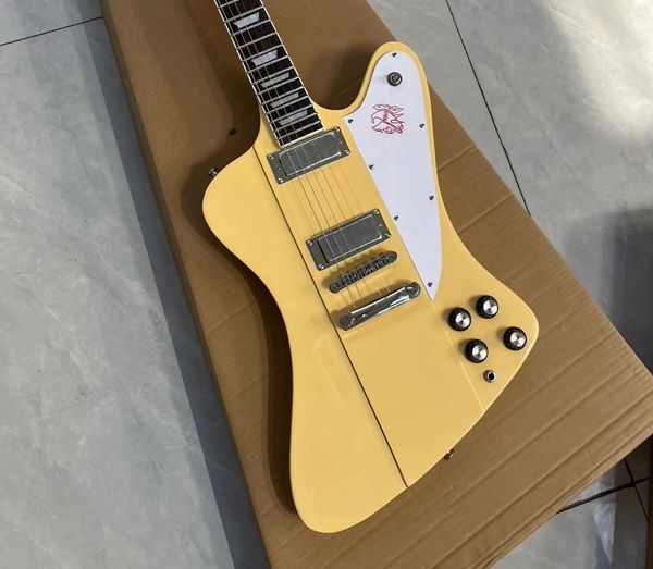 

LP Electric Guitar - Milk Yellow Finish, Mahogany Body, Rosewood Fretboard, Premium Craftsmanship