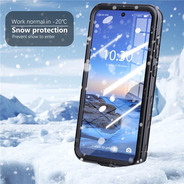 

IP68 Transparent Waterproof Armor Phone Cases for Samsung Galaxy A16 A26 A36 A56 A14 A15 A54 A25 A35 Rope Sports Heavy Duty Full Protective Screen Film Rugged Shell, Black