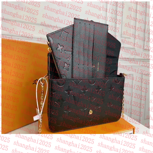 

Luxury Genuine Leather Designers Bags 3pcs/set accessories women Crossbody Leather Purse Messenger Handbags Flowers shoulder Evening bag lady M61276, 8#