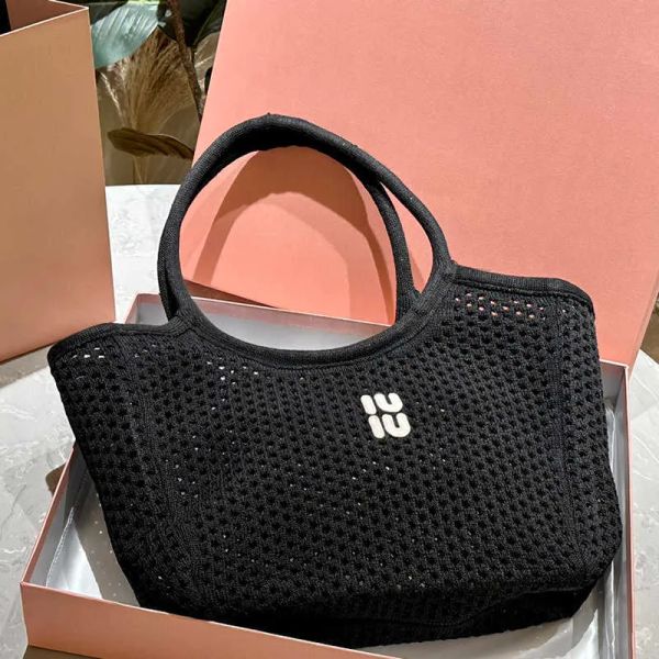 

Casual Tote Bag Women Designer Bag Summer Beach Bags Large Shoulder Bags Woven Vegetable Basket Bag Lady Travel Shopping Bags Wallet BFD2503132, Black