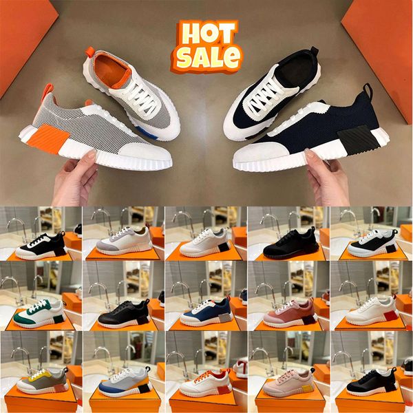 Bouncing Sneakers Designer Suede Casual Shoes Trainers Breathable Mesh Running Shoe Men Bounce Sneaker Women Sneaker Non-Slip Rubber Sole Flat Trainer 36-45