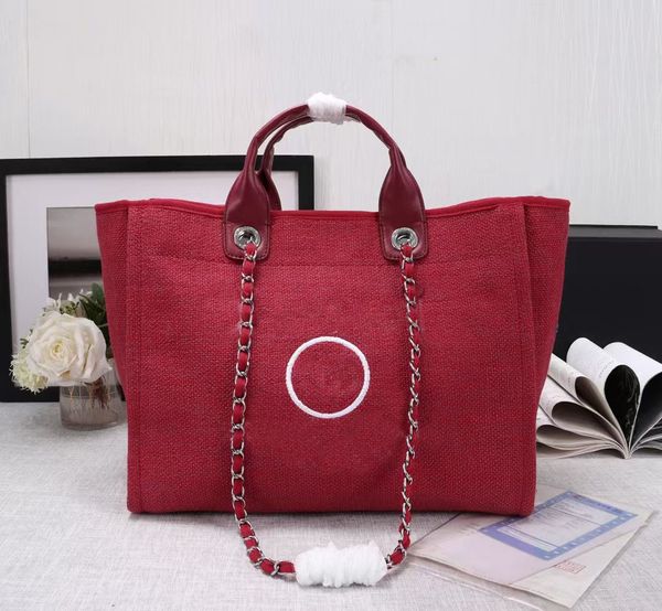 

Designer Large capacity Shopping handbag Beach Trend design Travel preferred must-have men and women Equal quality tote bag price offers, Red