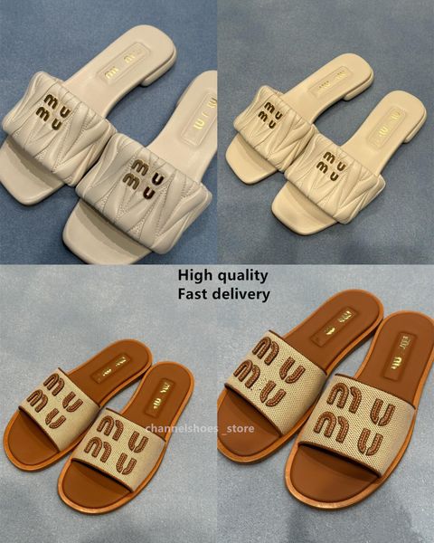 2025 Designer Woman Flat Brown Color Casual Bottom Slippers Summer Holiday beach Sandals mius Shoes for Women Slide h torys Flip flops