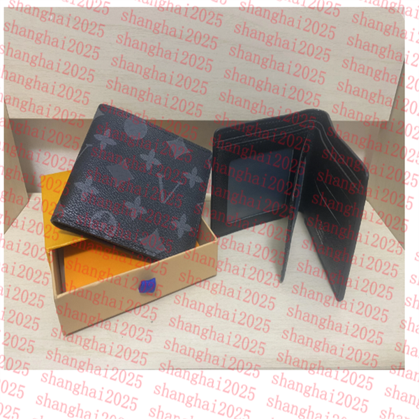 

Leather Wallets Fashion Designer Wallets Retro Handbag for Men Women Classic Card Holders Coin Purse Famous Lattice Checker Plaid Flower Wallet, 3#