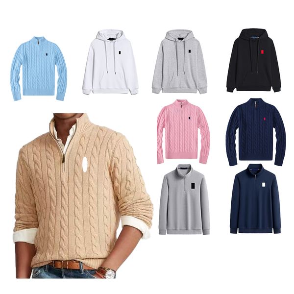 

Mens Designer Hoodie Polo Sweater Fleece Shirts Woman Knitted Thick Half Zipper High Neck c Knit Knitting Hoody Hooded Sweatshirt Jumpers Cotton Sweatshirts Jacket, #29