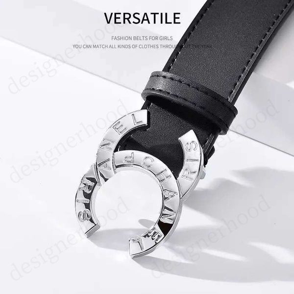 

Hot Sales Channelbelt For Women Men Designer Chan Belt Womens Mens Casual Letter Smooth Buckle Change Belts Width 3.5Cm And 3.0Cm Very Good 91d, Dark grey