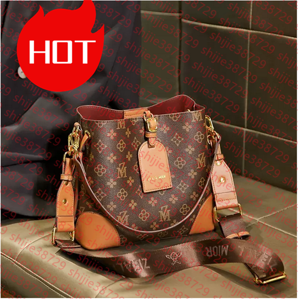 

10A Luxurys Designers NEONOE Bucket Shoulder Bags flower Handbags Autumn/Winter Soft Leather Bucket Bag Women Shoulder Messenger Bags Fashion Ha, 8#