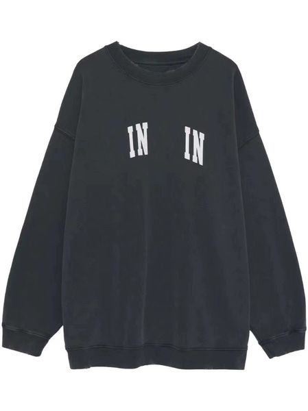 

Sweatshirts High Quality bing Designer Cotton Hoodie Pullover Jumper 25 Classic Letter Print Fried Color Washed Fried Snowflake Fleece Women Loose Hooded Sweater, Champagne