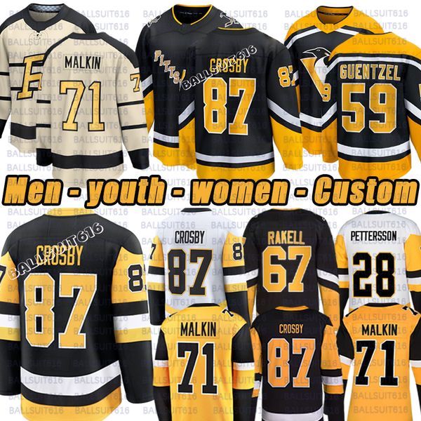 #87 Sidney Crosby Jersey pittsburgh Penguinss jersey Evgeni Malkin hockey jerseys Hockey Wear