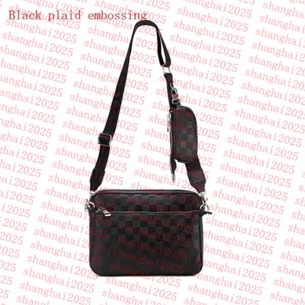 

Trio 3IN1 Mens Crossbody Bags Messenger Purse Women Luxurys Designers Bags Gradient Handbag Wallets Bag Card Holder Bag Mens Shoulder bag Handbags, Black