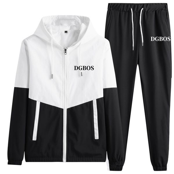 

DGBOS Fashion Design Mens Tracksuit Men Hoodies Jacket Pants Suits Classic Letter Prints Men Sports Coats Pants Two Piece Set Athleisure Hooded Sweatsuit 2 Piece Set, L-4
