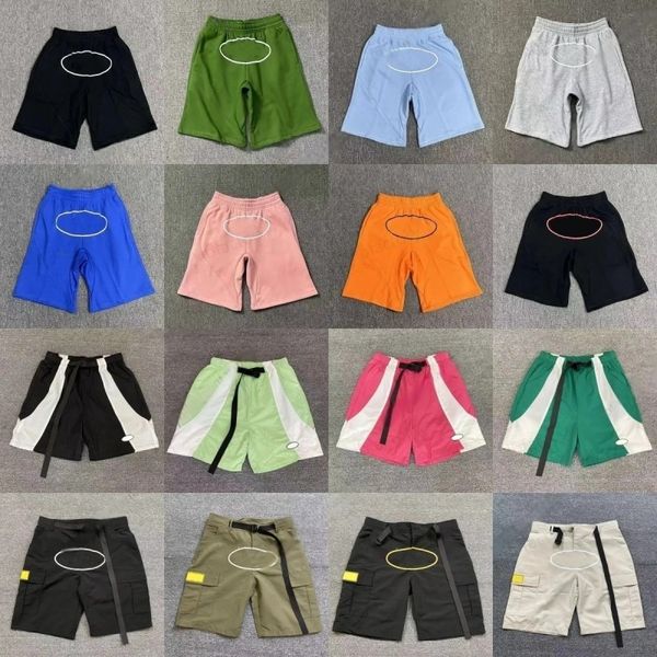 

mens y2k star designer stacked baggy Demon Island short womens wide goth men slim aesthetic coreana cargos casual shorts, Beige