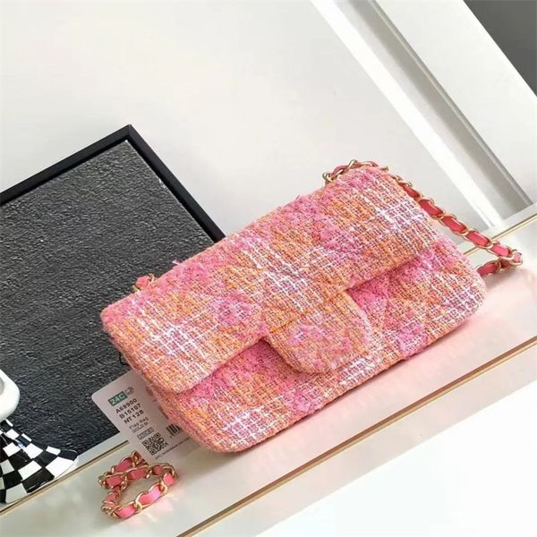 

High quality leather bags,Classic handbag 20CM designer shoulder bag, flip cover bag, chain crossbody bag, woolen material, leather...., A1