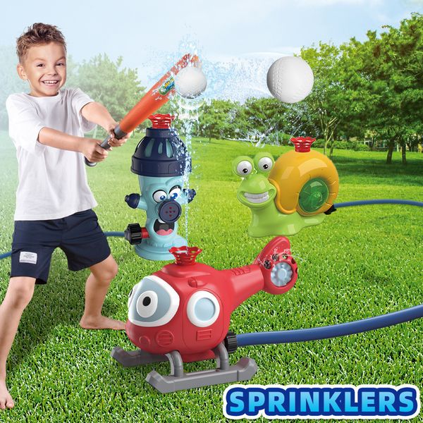 

Fire Hydrant Cactus Sprinkler With Baseball Outdoor Throwing And Hitting Childrens Water Play Toy