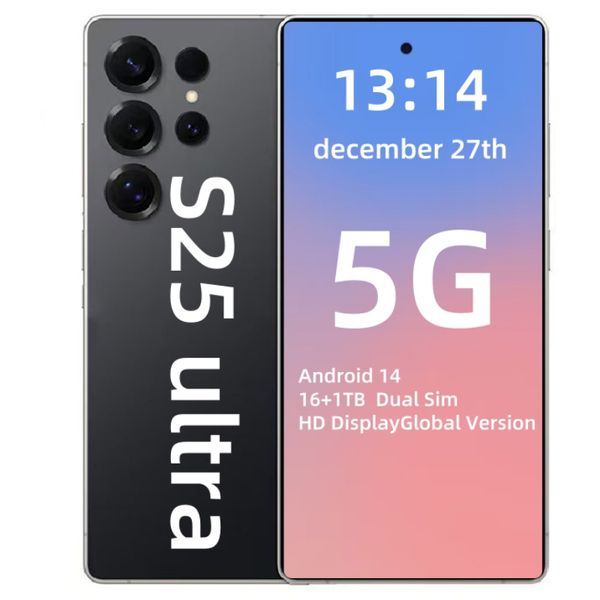 S24 25 Ultra 16GB+1TB smartphone cell phone Dual SIM 5G Phone 6.8HD+ Display 13MP+50MP Camera Android 13 Mobile Fingerprint GPS