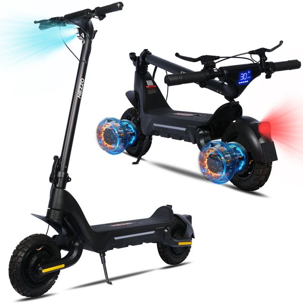 HEZZO F5 Electric Scooter For Adults APP Control 30mph 48V 1600W Dual Motor off-road Escooter High Quality 10Inch Tire Off Road Electric Kick Scooter Adults