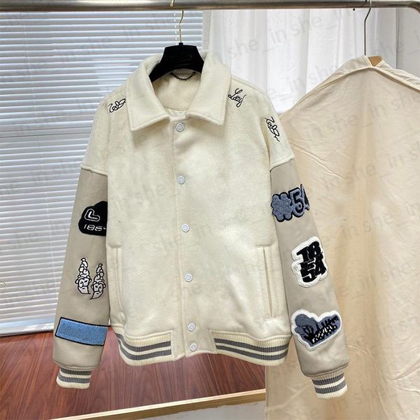 

Designer Mens Jackets Woman Fashion Varsity Jacket Casual Loose Leather Coat Luxury Classic Letter Outerwear Coats Man Womens Tops 23FW -XL, Blue