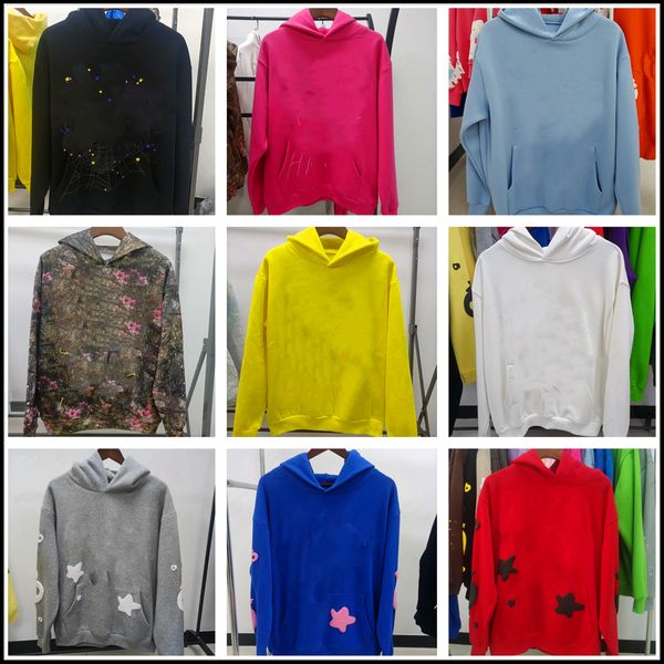 

mens hoodies fleecing designer hoodie for men sweatshirts hoody cobweb women pink grid tracksuit pants cotton 450G top guality Printing process With sticker, Orange
