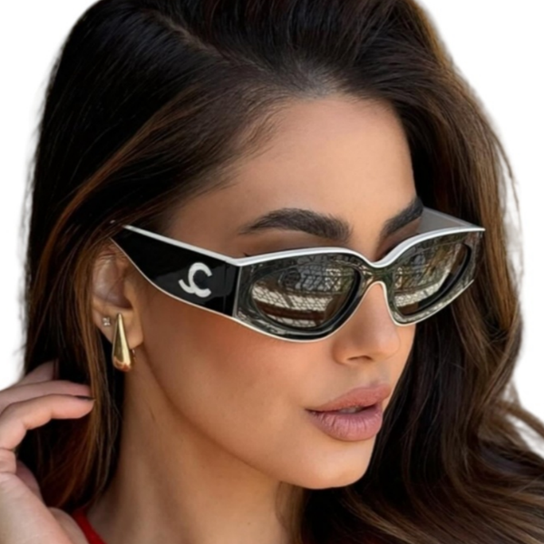 

Designer For Women Men Beach Sun Glasses Trendy Square Metal Legs Letter Design Cat Eye Top Quality Eyeglasses Oval Monogram Sunglasses with box