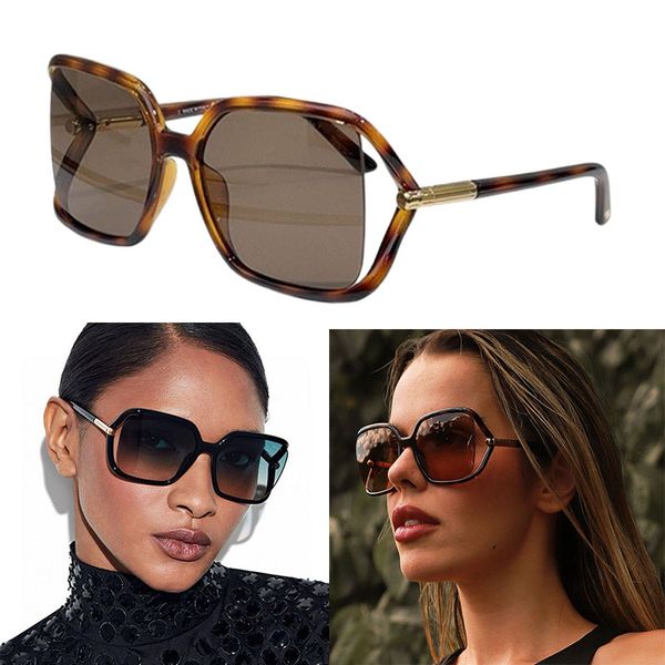 

ss25 Retro 02 SUNGLASSES For Women Designer Oversized Brown Square Glasses 1089 Unique Design Hollowed Out Frame Summer Vacation sun Shading UV Protection