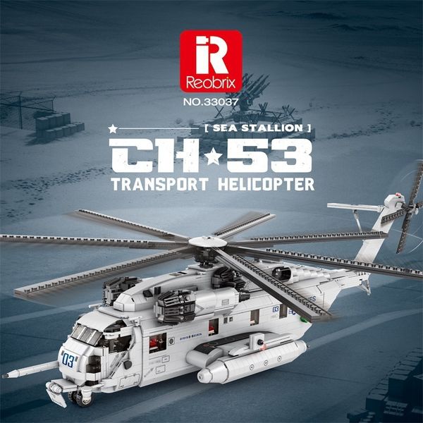 

DIY Military Building Blocks Armed Helicopter Air Force Fighter Ornament 3D Puzzle Assembly Model Kids Toy