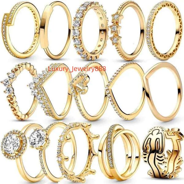 

Popular Sterg Sier Golden Fashion Classic Ring Is Suitable for Ladies Designer Jewelry Accessories Free Wholesale Delivery