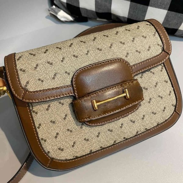 

brown designer bag flap crossbody shoulder bags women classic handbag ladies designer messenger underarm bag lady purse wallet letter women mini tote Leather bag, Color 18