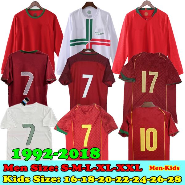 

Portugal Class Vintage Final ronaldo Soccer Jerseys Portuguese 1998 2000 2002 2004 2006 2010 2012 C.RONALDO RUI COSTA DECO FIGO Child Kids Men Retro football Kit, Blue