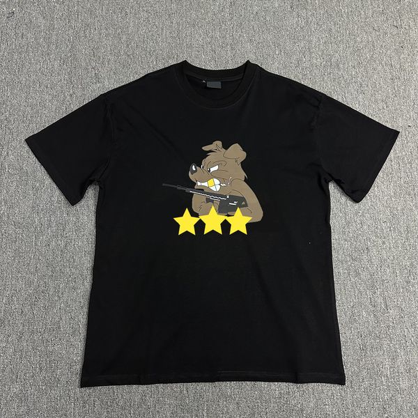 

Designer Cartoon Print T Shirt for Men Unisex Cotton Streetwear Plus Size Fun Graphic Tee Casual Top for Men and Women, Black2