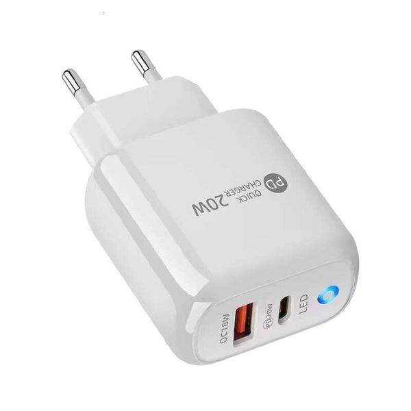Unionup USB 20W Type C Charging Wall Adapter for iPhone Samsung PD QC3.0 Mobile Phone Fast Charger