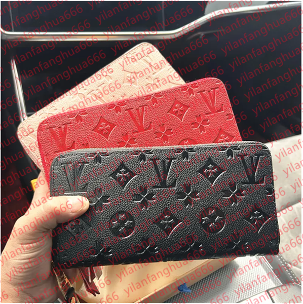 

Wholesale Fashion Luxury Designer wallets Long style Single Zipper ORGANIZER Men Women Leather Wallet Lady purse card holder 60017 With Box and dust bags, 1#