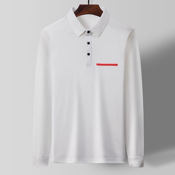 

GG-P-R-A Fashion Design Men's Polos Shirt Tees Classic Business Casual Lapel Long Sleeve Polo T Shirts Ice Silk Cotton Bottoming Shirt Designer Brands Men's Tops, P--10