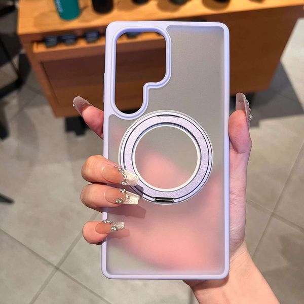 Hot 2025 New Shockproof Wireless Charging Magnetic Stand Mobile Phone case for Samsung S24 ultra Plus