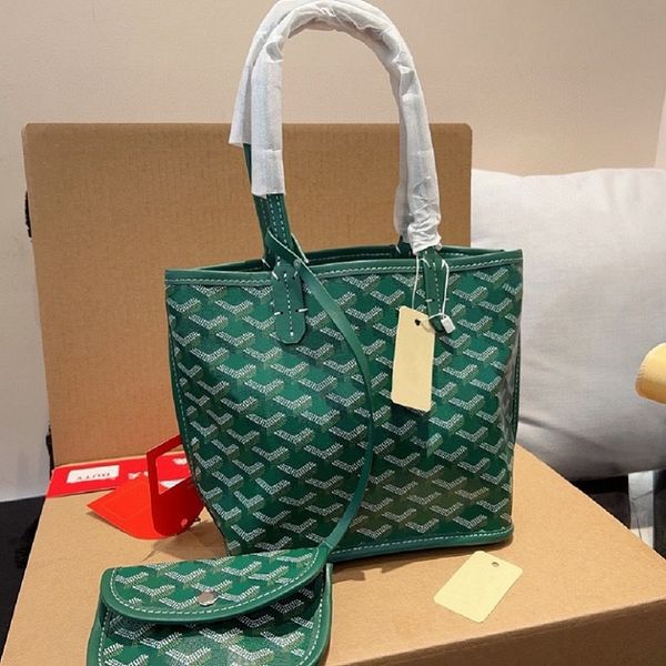 

Designer Bag Fashion Handbag Double-sided Letter Shopping Bag Luxury Tote Bag Mini Leather Shoulder Bag Full Skin Letter Coverage Printed With Detachable Pouch 001A, #8 red