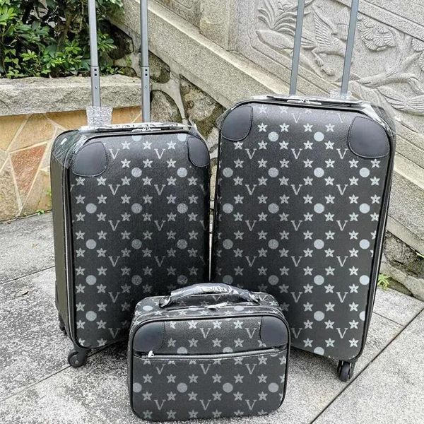 

Real Leather Suitcase Designer Suitcase Luxury Luggage with wheels Flower Letter Boxes Trolley Case Travel Bag Large Capacity Unisex Suitcases Boarding Case, A2