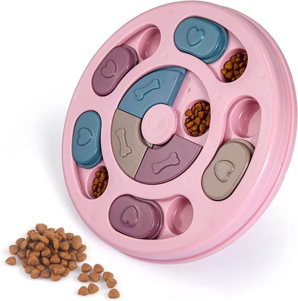 

Pet Feeder Dog Educational Toys Increase Puppy Intellectual Food Dispenser Interactive Feeding Slow For Choking Training Bowl, Multi