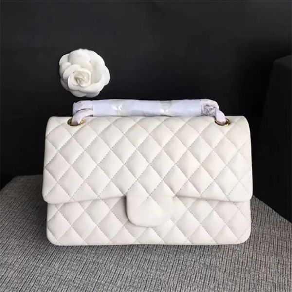 

10A Retro Mirror quality Designer Flap Bag Sheepskin Shoulder bag Diamond Lattice 25.5CM Chain Cross Body Bags With Box..., A2