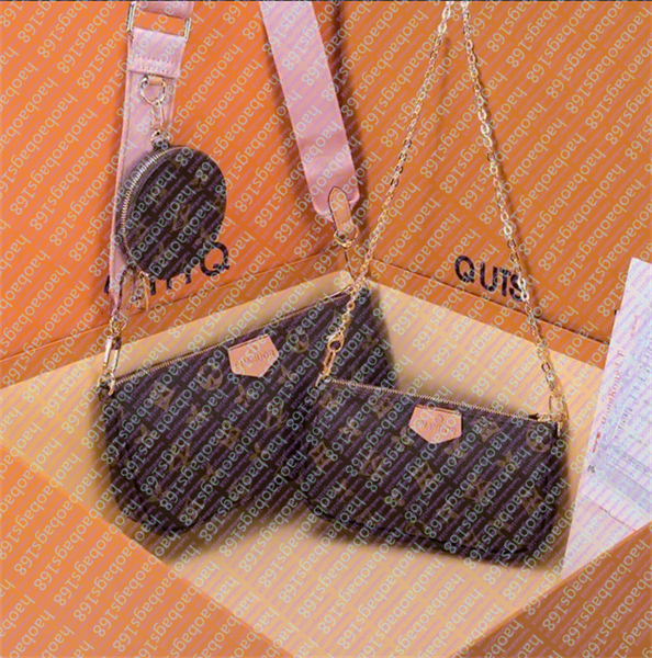 

10A Top luxury crossbody shoulder bags purses designer women bags handbag high quality bag leather chain bag large designer bag three piece purses, Pink
