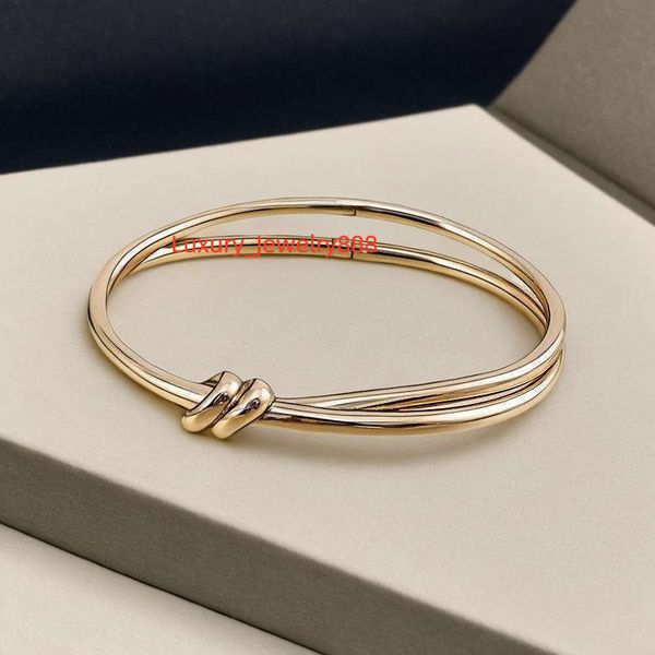 

designer bracelet bangle Designer jewelry Double e Rope Womens Minority Gold Sier Shining Crystal Dia Bangles Jewelry party gift