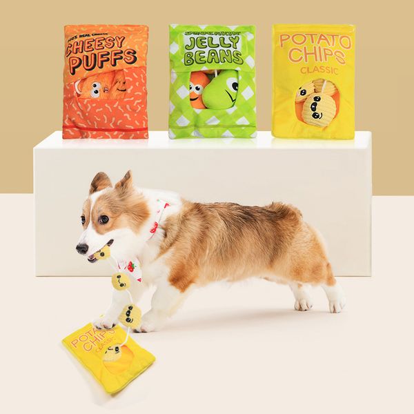 

Dog Squeaky Plush Toys Pet Dog Cartoon Teething Toy Squeaky Plushies Medium to Large Dogs Reduce Boredom Interactive Toys, Orange